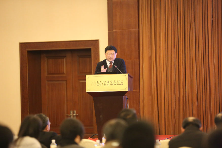 10  南京财经大学副校长乔均教授作主题报告:《宁镇扬组合港功能整合与资产重组构想》.JPG